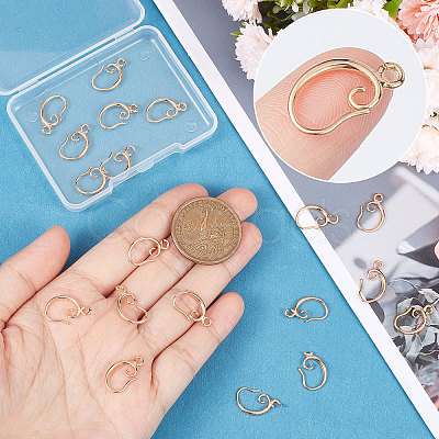 30Pcs Brass Earring Hooks KK-BBC0004-29-1