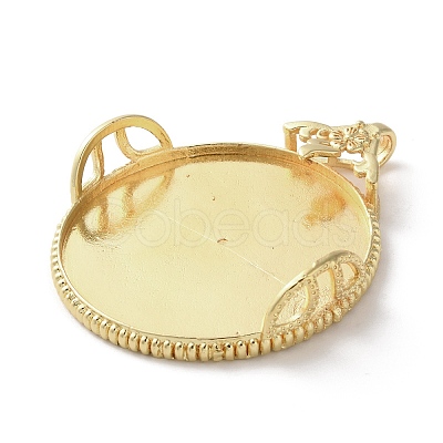 Brass Pendant Cabochon Settings KK-R215-02G-1