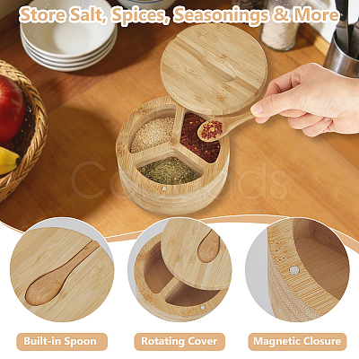 Bamboo Storage Containers with Lid AJEW-WH0609-793-1