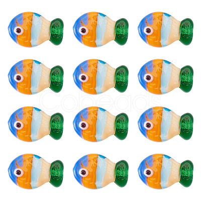 12Pcs Handmade Lampwork Beads LAMP-TA0001-74A-1