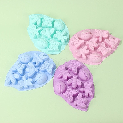 DIY Dragonfly & Butterfly & Bees & Ladybug Food Grade Silicone Molds SIMO-B005-02-1