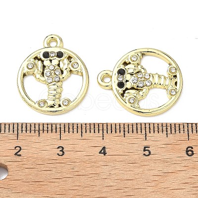 Alloy Rhinestone Pendants FIND-C087-01A-G-1