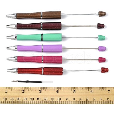 10Pcs ABS Plastic & Iron Ball-Point Pen AJEW-FS0001-41E-1
