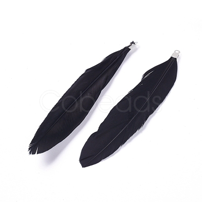 Goose Feather Pendants FIND-Q055-P12-1