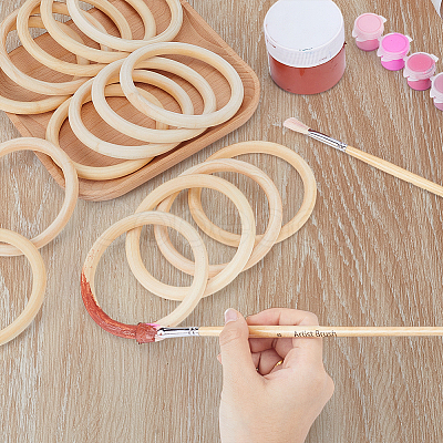 Unfinished Schima Wood Rings for DIY Accessories WOOD-WH0002-65C-1