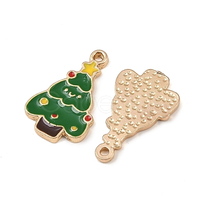 Christmas Alloy Enamel Pendants ENAM-I081-01KCG-02-1