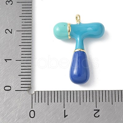 Brass Enamel Pendants KK-E093-03G-T-01-1