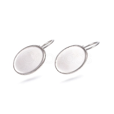 Tarnish Resistant 304 Stainless Steel Leverback Earring Findings X-STAS-E474-08P-1