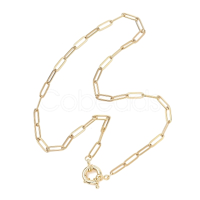 304 Stainless Steel Paperclip Chain Necklaces for Women NJEW-JN06034-01-1