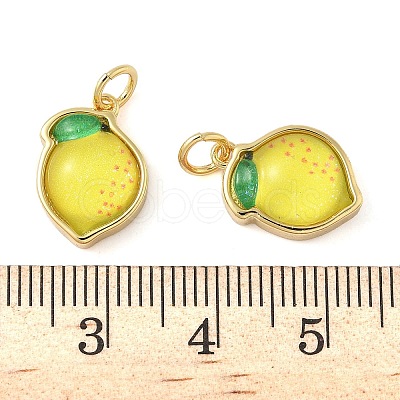 Brass Resin Pendants KK-C110-24F-G-1