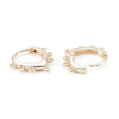 Brass Hoop Earring Findings KK-D063-12G-1