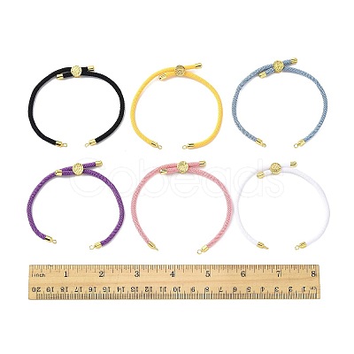 6Pcs 6 Colors Nylon Cords Bracelet Makings Fit for Connector Charms AJEW-FS0001-39-1