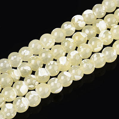 Baking Paint Glass Beads Strands DGLA-N015-4mm-08-1