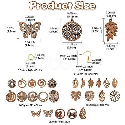 DIY Dangle Earring Kits DIY-YW0012-01A-1