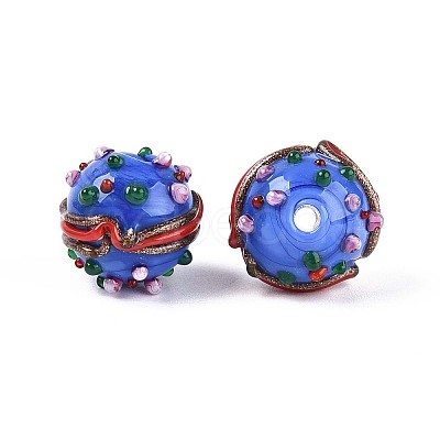 Handmade Lampwork Bumpy Beads LAMP-T022-05C-1