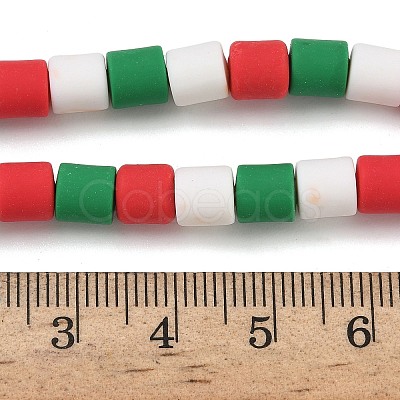Christmas Handmade Polymer Clay Beads Strands CLAY-F006-01A-1