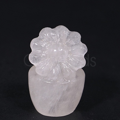 Flower Pot Natural Quartz Crystal Healing Figurines PW-WG35281-01-1
