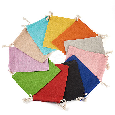 11Pcs 11 Colors Rectangle Cloth Packing Pouches ABAG-TA0001-87C-1