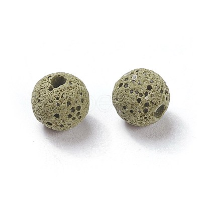 Unwaxed Natural Lava Rock Beads LS-X-G-F325-8mm-A11-1