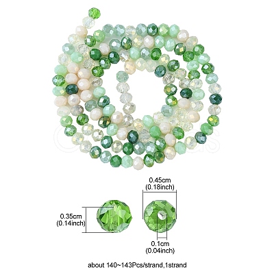 Electroplate Glass Beads Strands EGLA-yw0002-C02-1