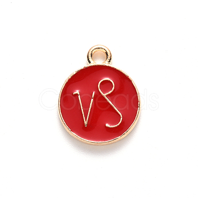 Alloy Enamel Pendants X-ENAM-S124-01A-07E-1