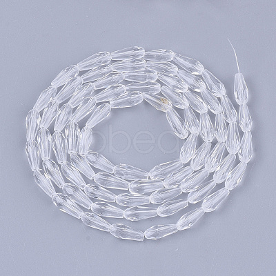 Transparent Glass Beads Strands GLAA-T009-004H-1