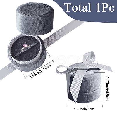 Round Velvet Finger Ring Package Boxes CON-SC0001-20-1