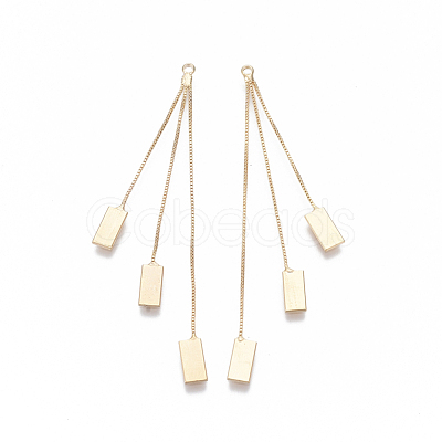 Brass Box Chains Tassel Big Pendants KK-S348-466G-NF-1