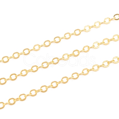 Brass Flat Oval Cable Chains CH030-G-1
