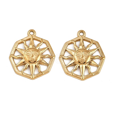 304 Stainless Steel Pendants STAS-L295-01G-01-1