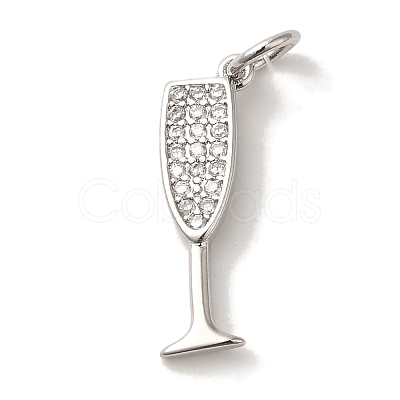 Brass Micro Pave Cubic Pendants KK-U027-07P-02-1