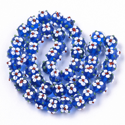 Handmade Lampwork Beads Strands LAMP-N021-001C-1