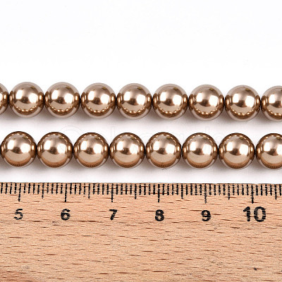 Baking Paint Pearlized Glass Pearl Bead Strands HY-N002-8mm-A06-1