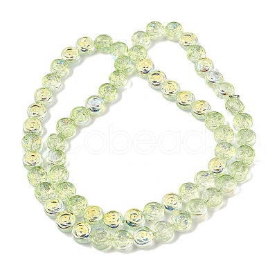 Electroplate Baking Paint Transparent Glass Beads Strands GL-CBA2ED2-05H-1