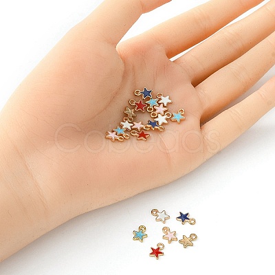20Pcs 5 Styles Alloy Enamel Charms ENAM-YW0002-98-1