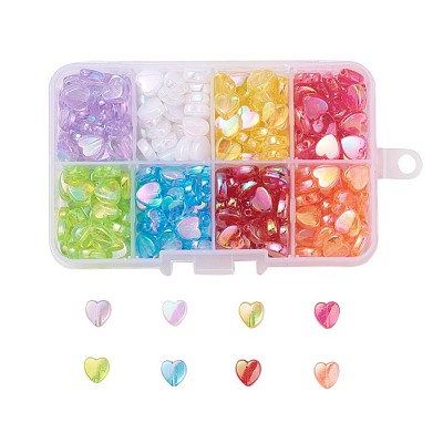 8 Colors Eco-Friendly Transparent Acrylic Beads TACR-X0001-01-1