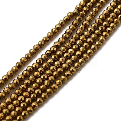 Electroplated Synthetic Non-magnetic Hematite Beads Strands G-H001-51B-1