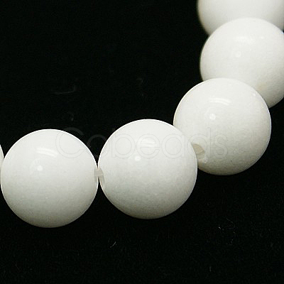 Natural Mashan Jade Round Beads Strands G-D263-14mm-XS01-1