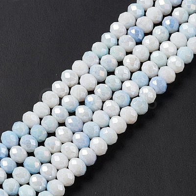 Ombre Effect Dyed Glass Beads Strands GLAA-C023-02A-1