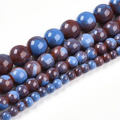 Baking Paint Glass Beads Strands DGLA-N003-10mm-C10-1