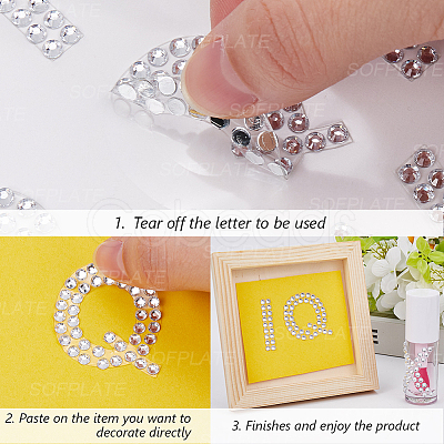 4 Sheets Rhinestone Stickers DIY-SP0003-92A-1