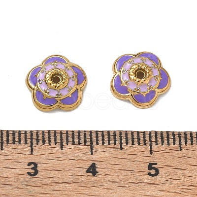 304 Stainless Steel Enamel Bead Caps SA-CBAD60D-09G-03-1