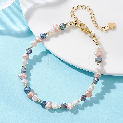 Natural Cultured Freshwater Pearl Beads Bracelets for Women BJEW-JB13773-1