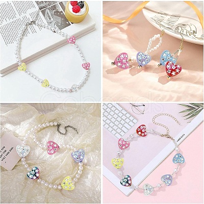 20Pcs UV Plating Iridescent Acrylic Beads OACR-YW0003-96-1