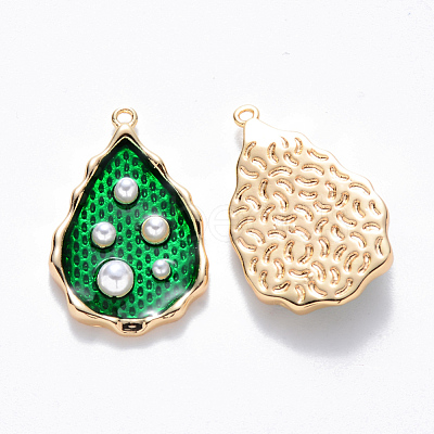 Brass Enamel Pendants KK-T049-053G-02-NF-1