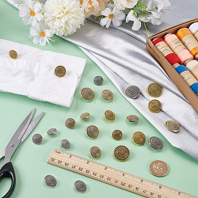 24Pcs 12 Styles Alloy Shank Buttons BUTT-FG0001-45-1