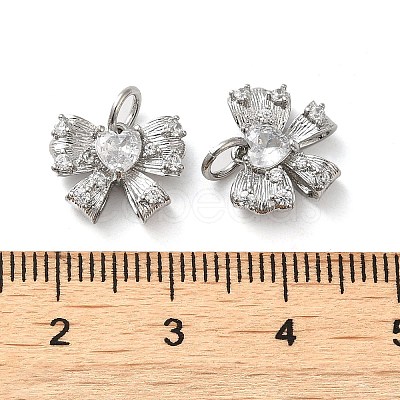 Brass with Glass Rhinestone Charms KK-H455-17P-1