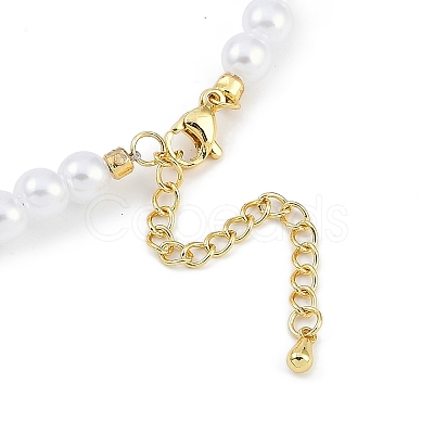 6mm Round ABS Imitation Pearl Beaded Necklaces NJEW-P317-12F-G-1