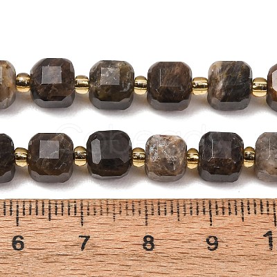 Natural Black Moonstone Beads Strands GG-CBAC972-A08-01-1