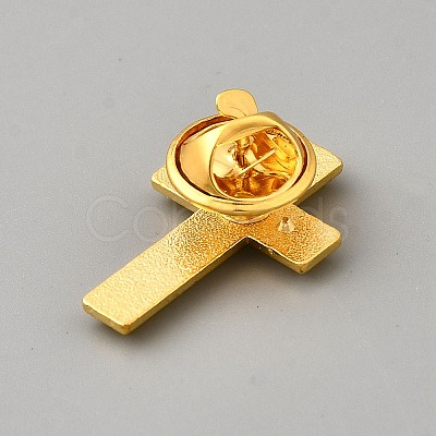 Cross Alloy Pin Brooches LS-AJEW-WH0695-004A-G-1